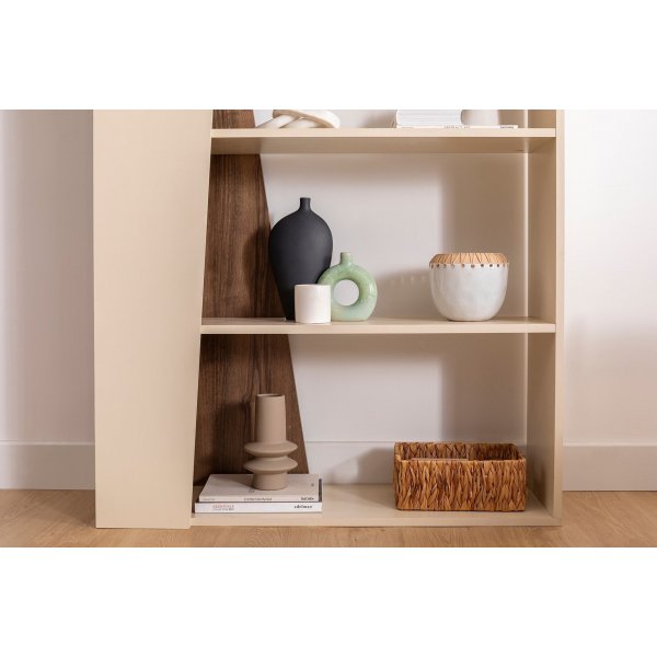 Clark bokhylle - Valnøtt/beige Clark bokhylle - Valnøtt/beige