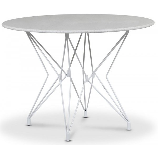 Zoo spisebord 105 cm - Hvit / Terrazzo Bianco