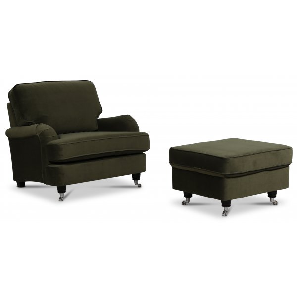 Kvarsebro Howard fotskammel - Mosegr�nn (Fl�yel)