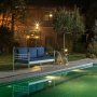 Manyas 3-seters utesofa - Hvit/bl + Tekstilrens for mbler