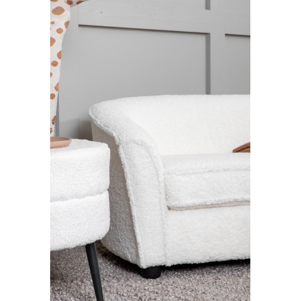 Moon barnesofa - Hvit teddy
