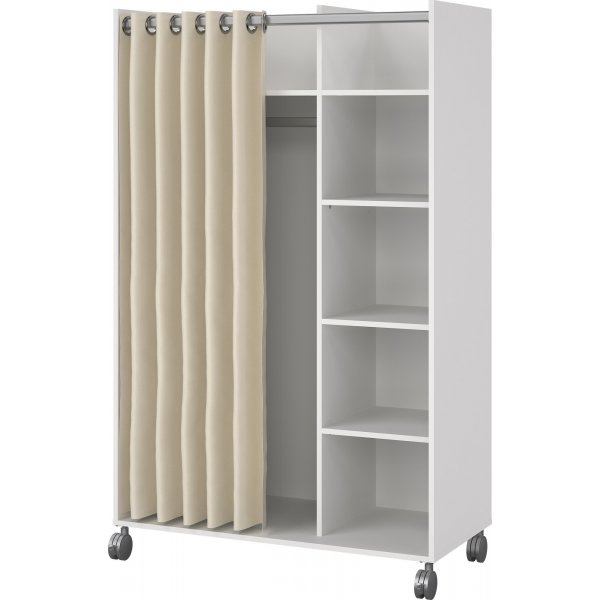 Lola garderobe - Hvit/beige