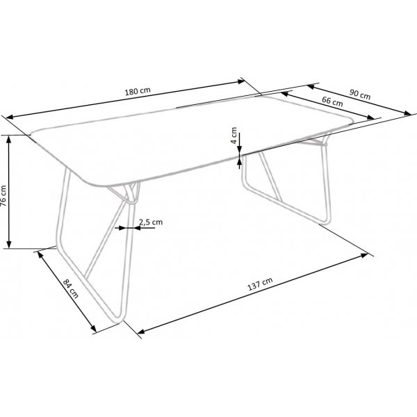 Merit Spisebord - valnøtt/svart Merit Spisebord - valnøtt/svart