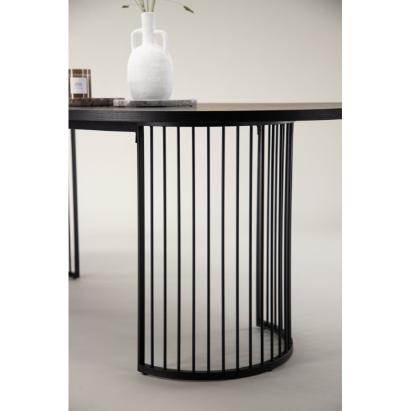 Spisebord 220 x 110 cm - Svart