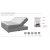 Comfort kontinentalseng med oppbevaring 5-sone pocket (svart) - Valgfri bredde + Vegghengt nattbord