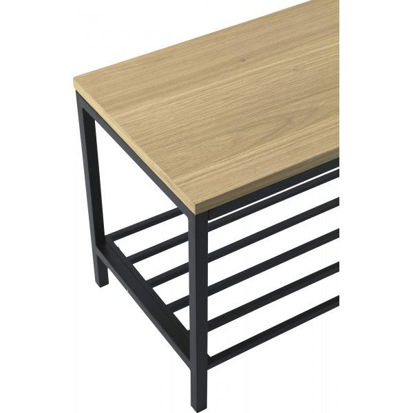 Sigurd skohylle - Eik/svart Sigurd skohylle - Eik/svart