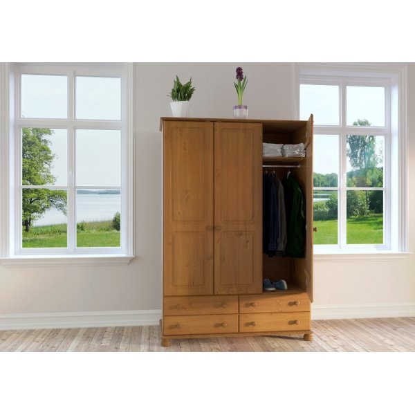 Richmond garderobeskap med 3 dører - Brun Richmond garderobeskap med 3 dører - Brun