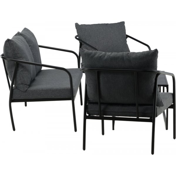 Sopot sofagruppe - Sort/Grå Sopot sofagruppe - Sort/Grå