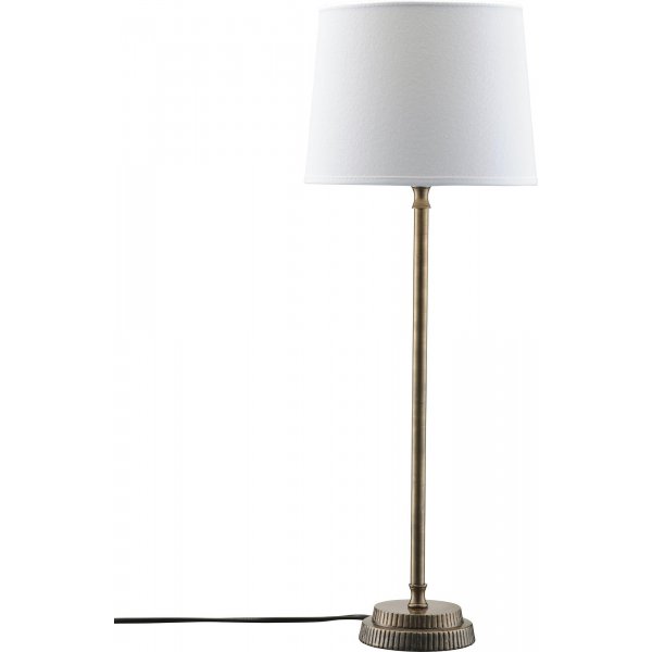 Kent bordlampe - Hvit/messing - 59 cm