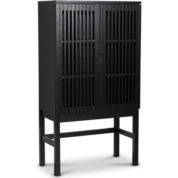 Level skap med dører i ribber - Svart Level skap med dører i ribber - Svart