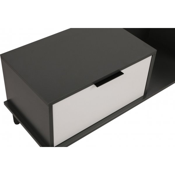 Ibiza mediebenk - Hvit/antrasitt Ibiza mediebenk - Hvit/antrasitt