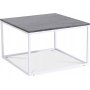Accent stuebord 75 - Gr marmor / Hvit