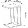 Pal sidebord - Hvit