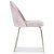 Plaza velvet stol - Lys rosa / messing