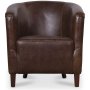 Tank clublenestol - Vintage lr Tobacco / Metall + Flekkfjerner for mbler