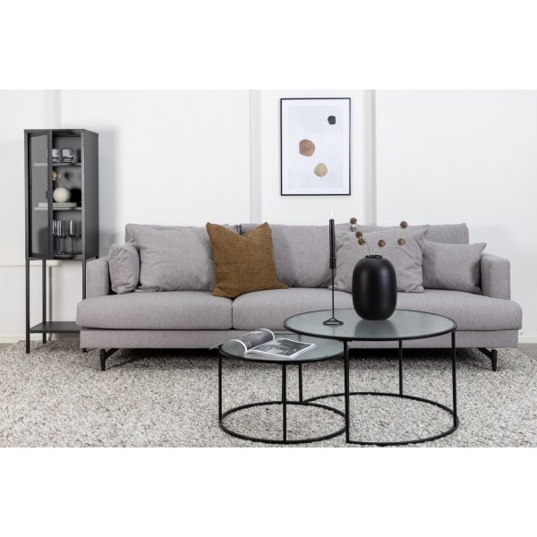 Safir 3-seter sofa - Grtt stoff