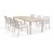 Urbanite spisegruppe med spisebord 207 cm og 6 stablebare spisestoler - Beige