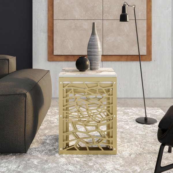 Hare settbord - Gull/hvit