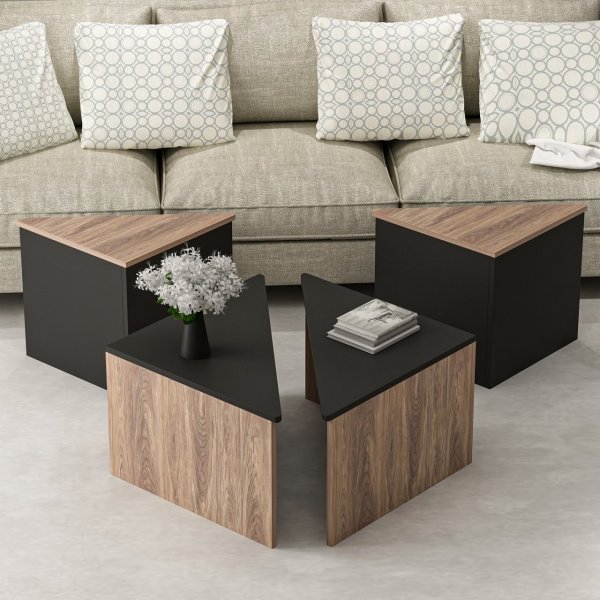 Enigmo bord 45/60 x 45/60 cm - Eik/sort Enigmo bord 45/60 x 45/60 cm - Eik/sort