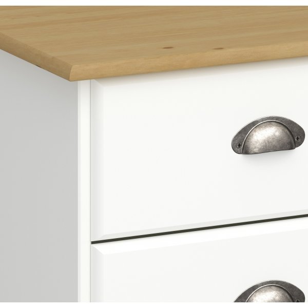 Nola nattbord - Hvit/beige Nola nattbord - Hvit/beige