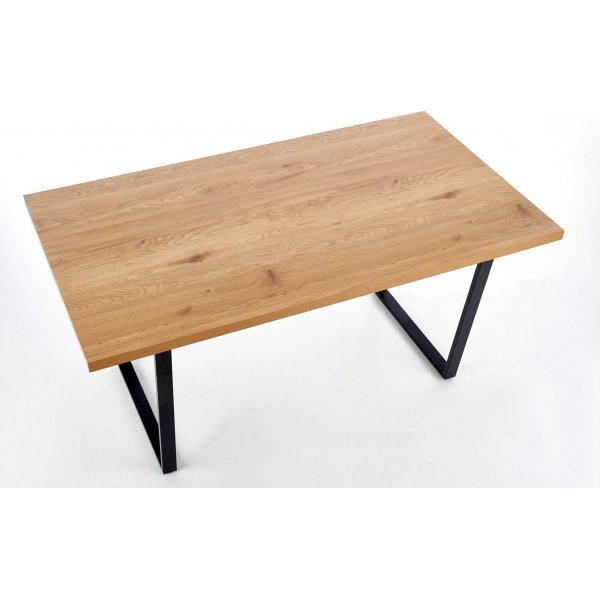 Gentofte spisebord 160 cm - Eik/sort