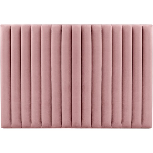 Ribbersborg Sengegavl (rosa sammet) - Valgfri Bredde