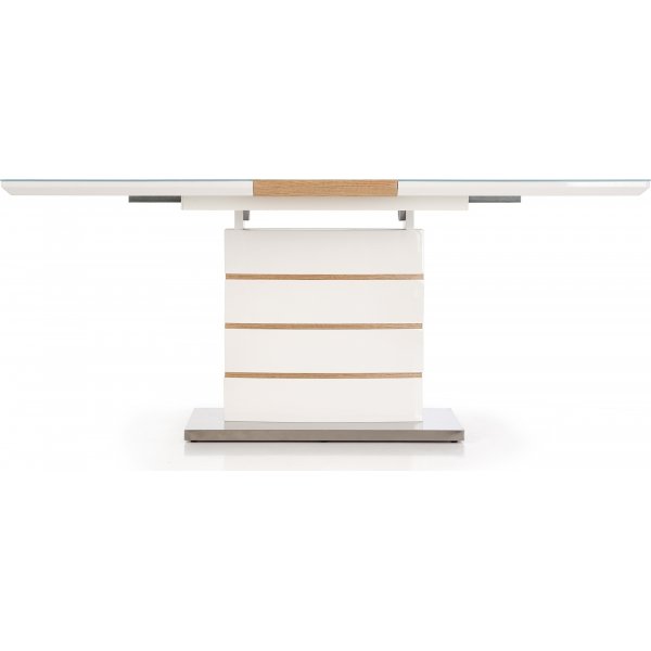 Mervin spisebord uttrekkbart -Hvit/gull eik