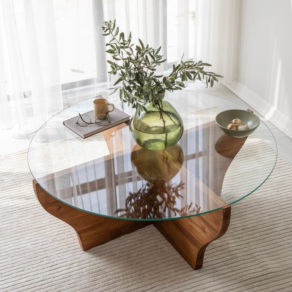 Amphora salongbord 92 cm - Kastanje