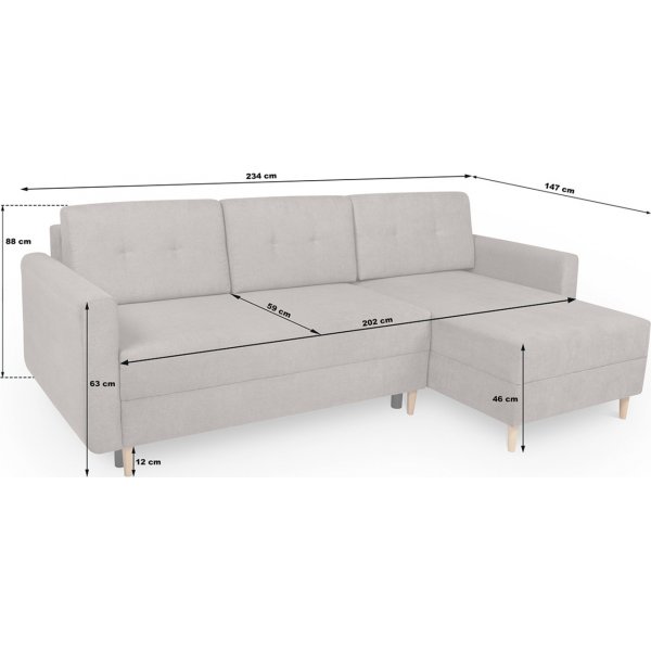 Feliz sovesofa - Grå Feliz sovesofa - Grå