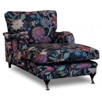Howard Spirit divan lenestol i blomsterstoff - Eden Parrot Svart Howard Spirit divan lenestol i blomsterstoff - Eden Parrot Svart