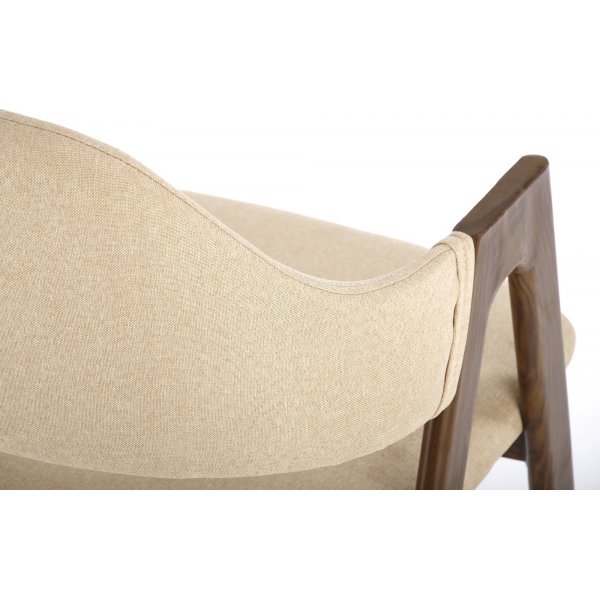 Spisestol valnøtt - Beige Spisestol valnøtt - Beige