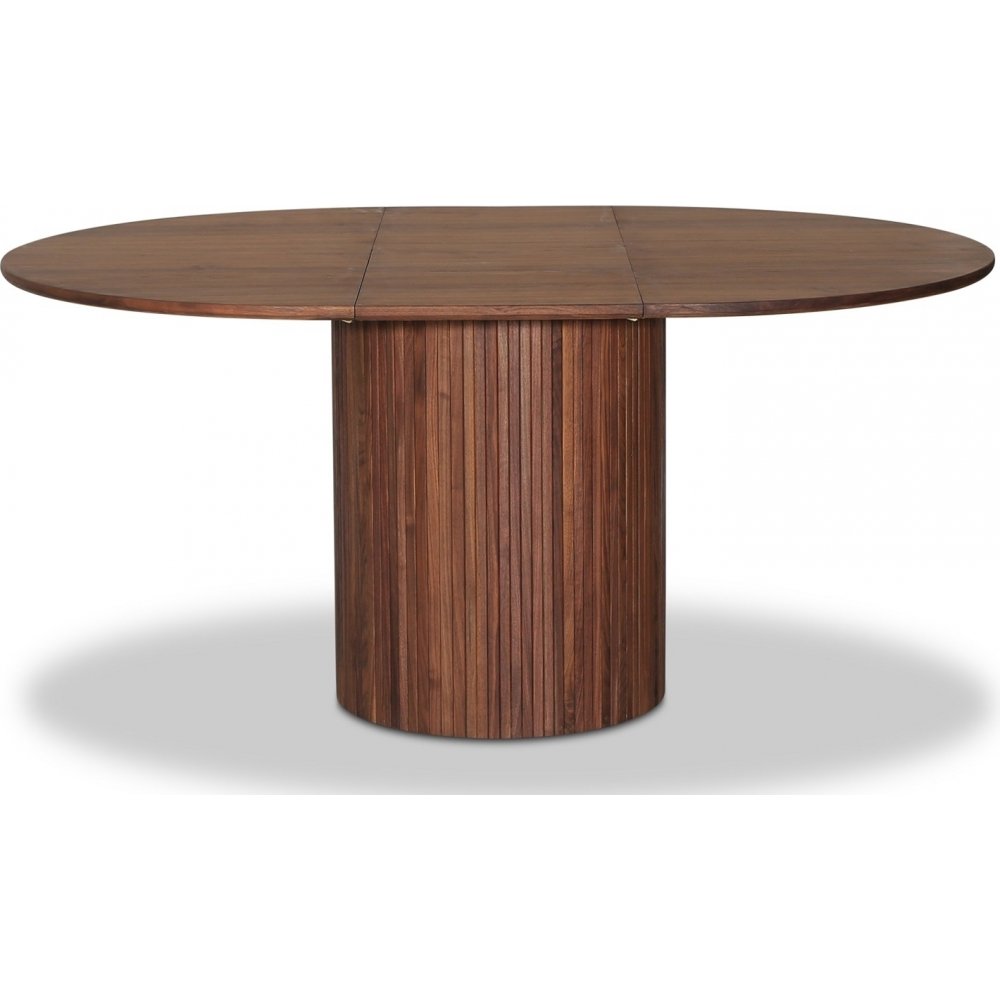 Spisebord rundt i valnøtt Ø115-160 cm - Ovale & runde bord, Spisebord, Bord