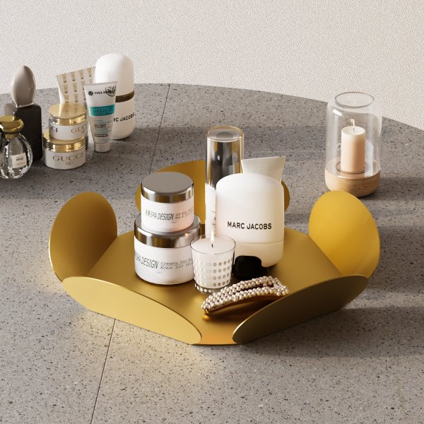 Rhodos dekorativt fat - Gull