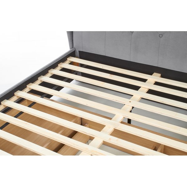 Binta sengeramme - Grå/valnøtt Binta sengeramme - Grå/valnøtt