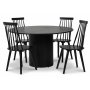 Pose spisegruppe: Bord 130 cm inkludert 4 stk dalsland pinnestoler - Svart