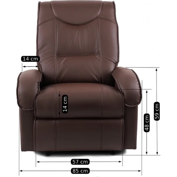 Jacqueline hvilestol i brunt øko-skinn Jacqueline hvilestol i brunt øko-skinn