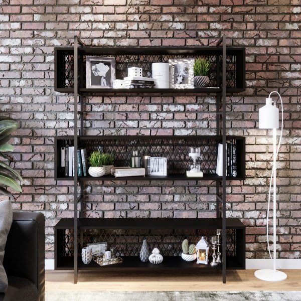 Araf bokhylle 140 cm - Sort Araf bokhylle 140 cm - Sort