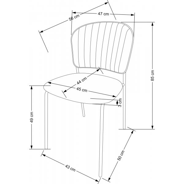 Cadeira spisestuestol 499 - Beige Cadeira spisestuestol 499 - Beige