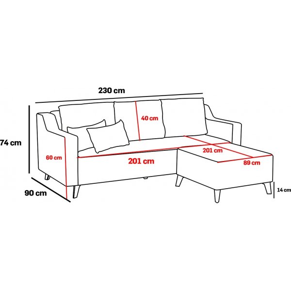 Doga sovesofa - Krem Doga sovesofa - Krem