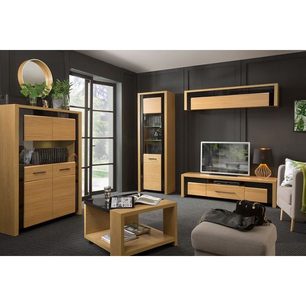 Manilla sofabord - Eik/svart