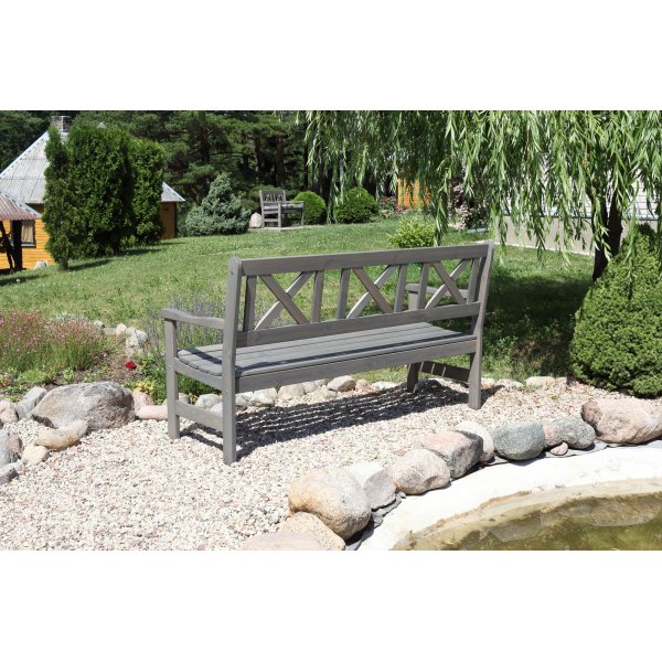 Bollnäs hagebenk 3-seter - Grå Bollnäs hagebenk 3-seter - Grå