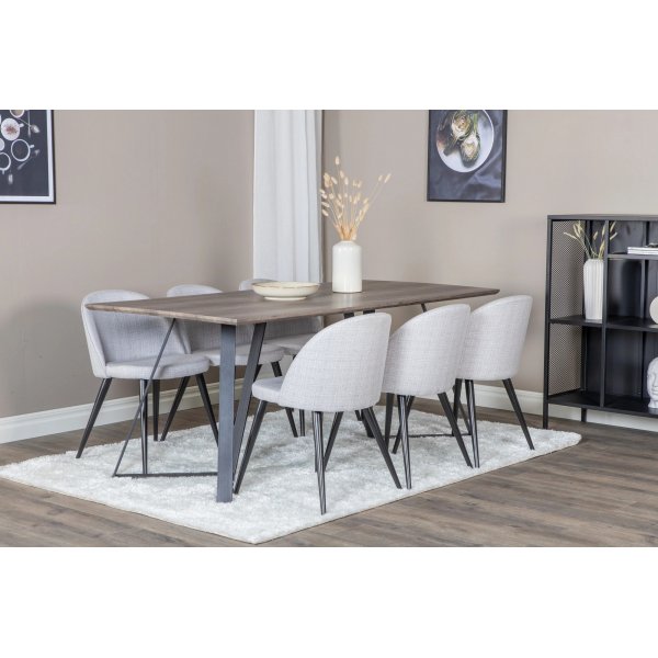 Armada spisebord, 180 cm - Eik/svart Armada spisebord, 180 cm - Eik/svart