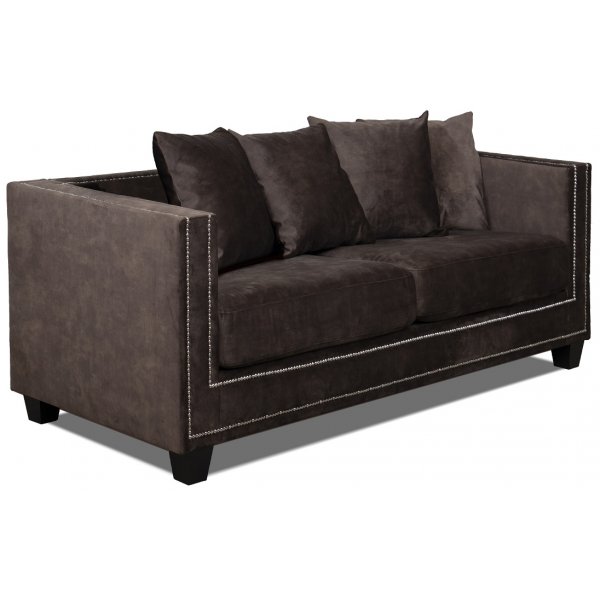 Temple Double Deco 2-seters sofa - Vintage brune / slv nagler