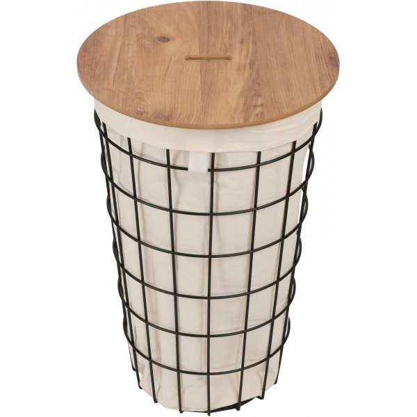 Hassel skittentøyskurv - Eik/sort Hassel skittentøyskurv - Eik/sort
