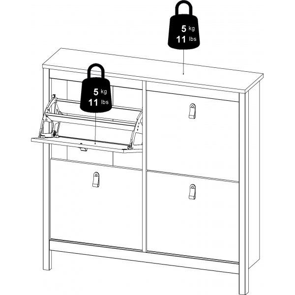 Madrid skoskap - Svart Madrid skoskap - Svart