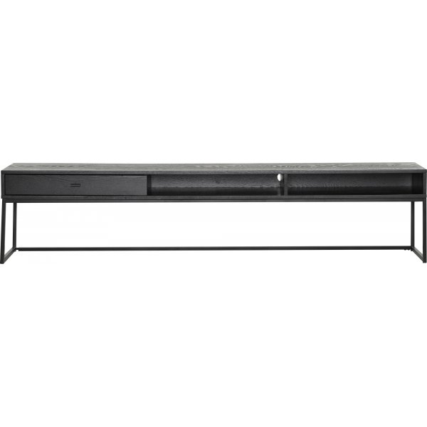 Regal mediabenk 180 cm - Sort ask finer Regal mediabenk 180 cm - Sort ask finer