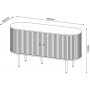 Skyv skjenk 150 cm - Brunlakkert eik