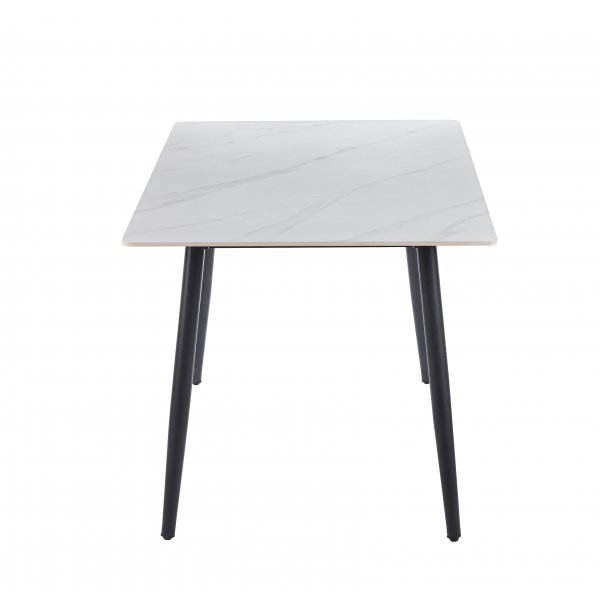 Inez spisebord med keramisk hvit matt marmor - 140x80 cm Inez spisebord med keramisk hvit matt marmor - 140x80 cm