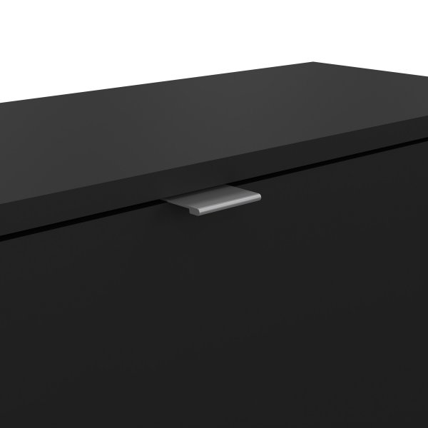 Skoskap med 3 vipped�rer - Matt svart