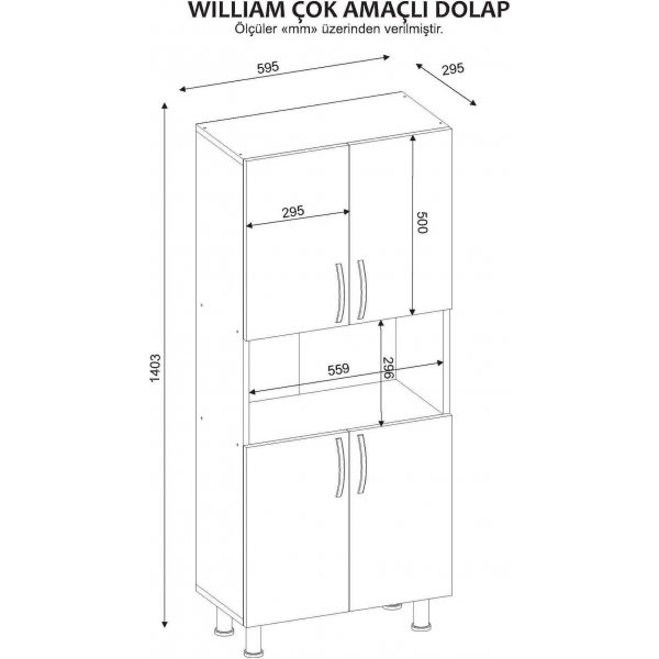 William skap - Hvit William skap - Hvit